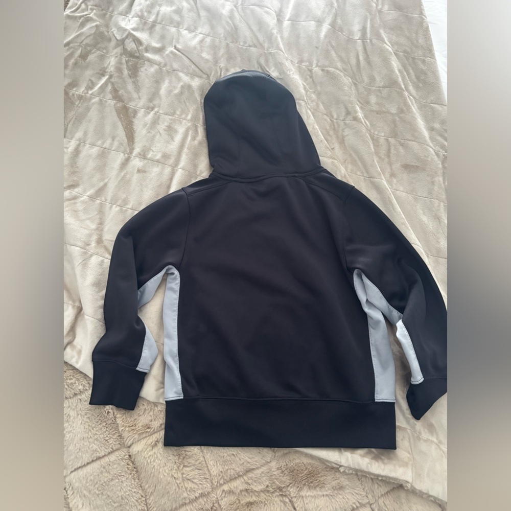 Nike Black and Gray Kids Hoodie with Yellow Accents - Picture 4 of 5